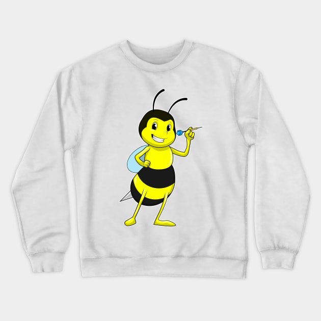 Bee at Darts with Dart Crewneck Sweatshirt by Markus Schnabel